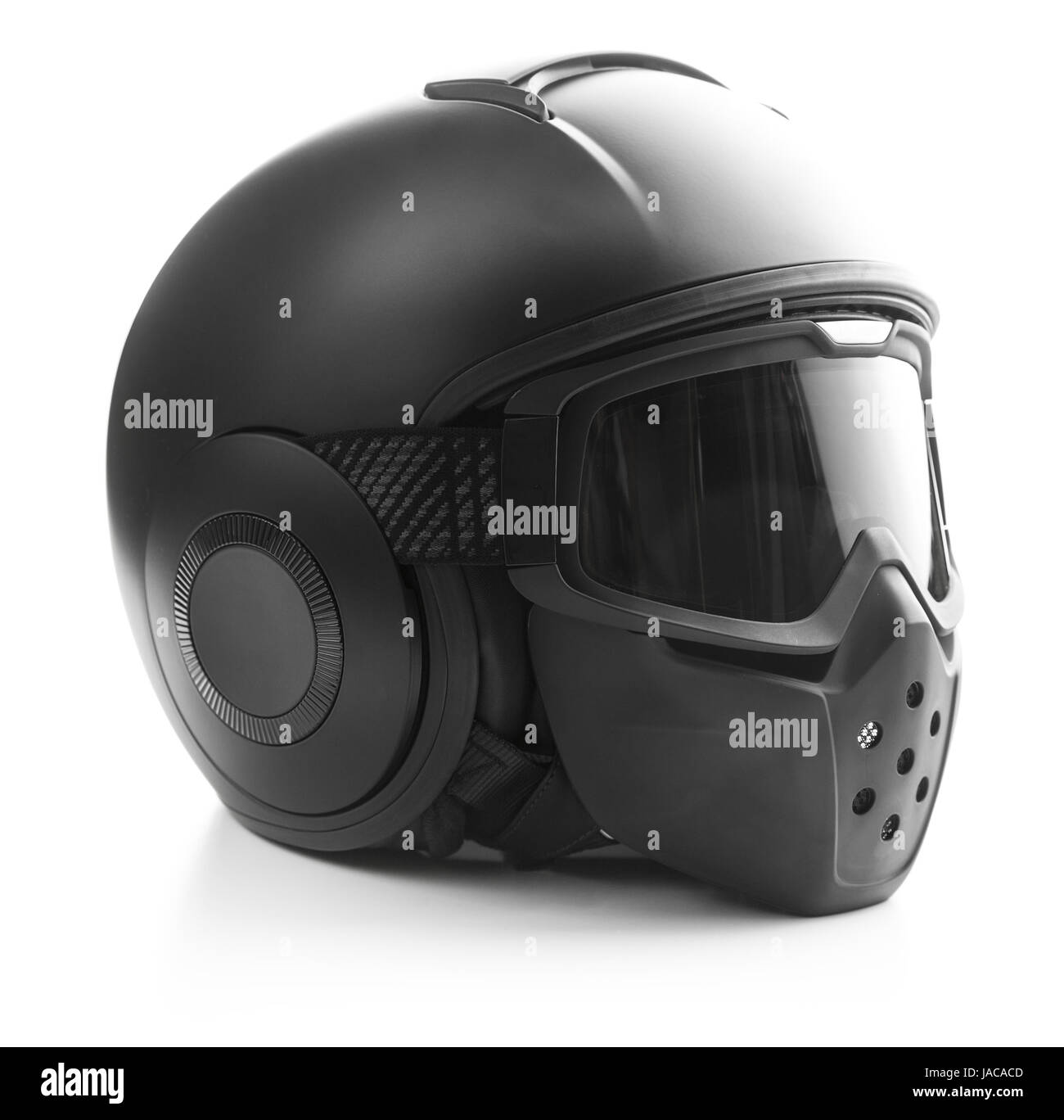 Black motorcycle helmet isolated on white background Stock Photo - Alamy
