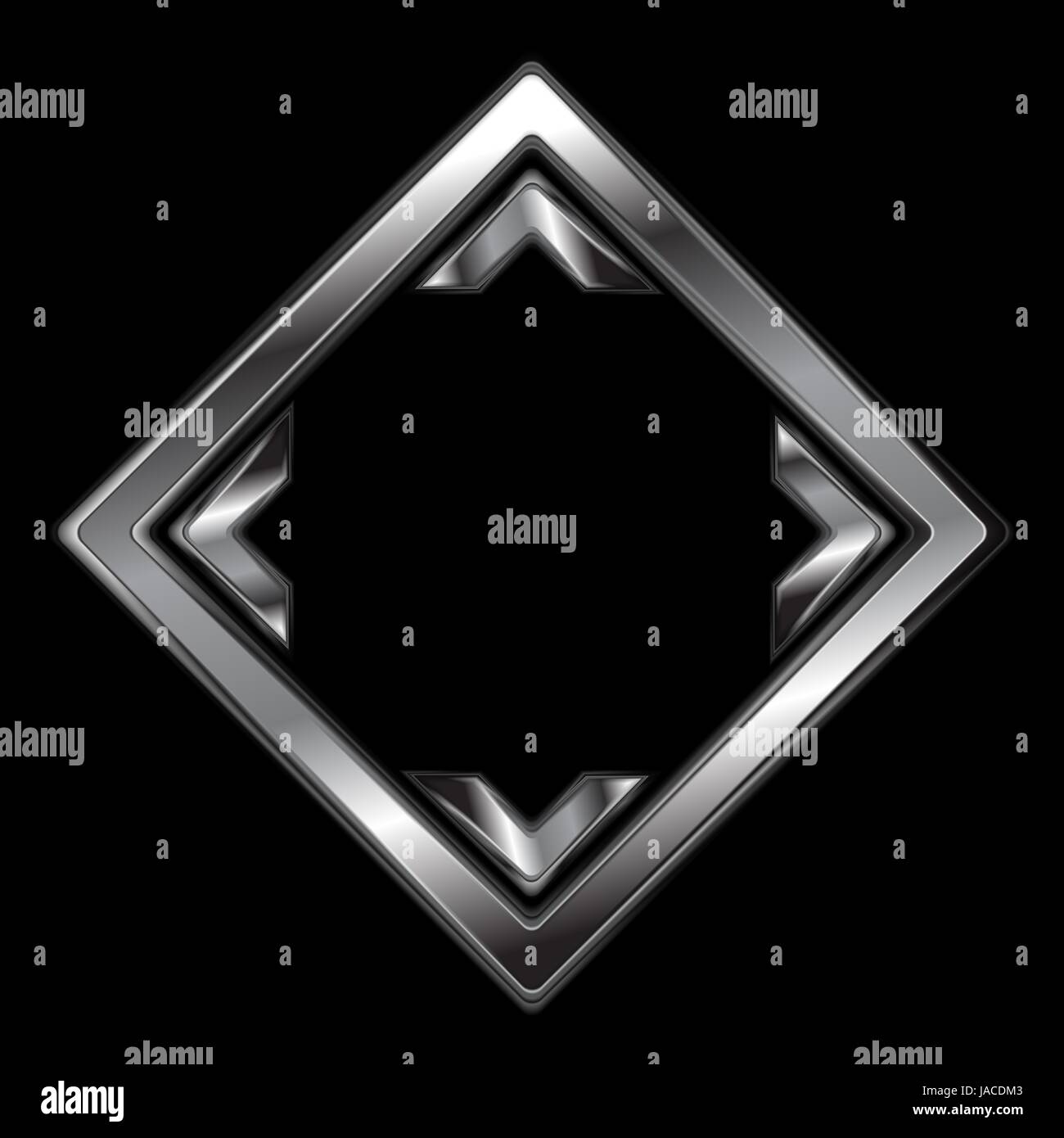 Abstract metallic square shape. Vector logo eps 10 Stock Photo - Alamy