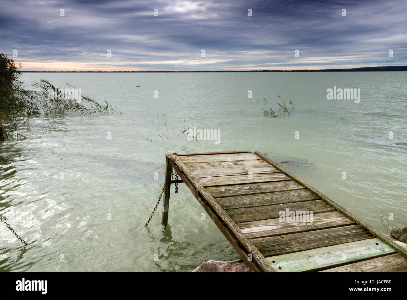 Big powerful storm clouds over the lake Stock Photo - Alamy