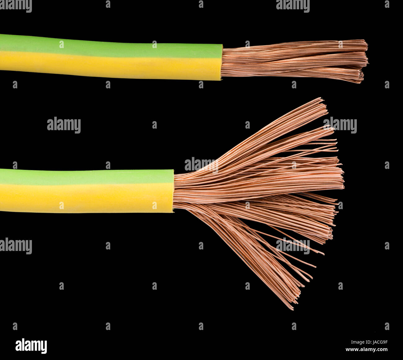 Exposed cables and wires. Studio shot black isolated Stock Photo Alamy