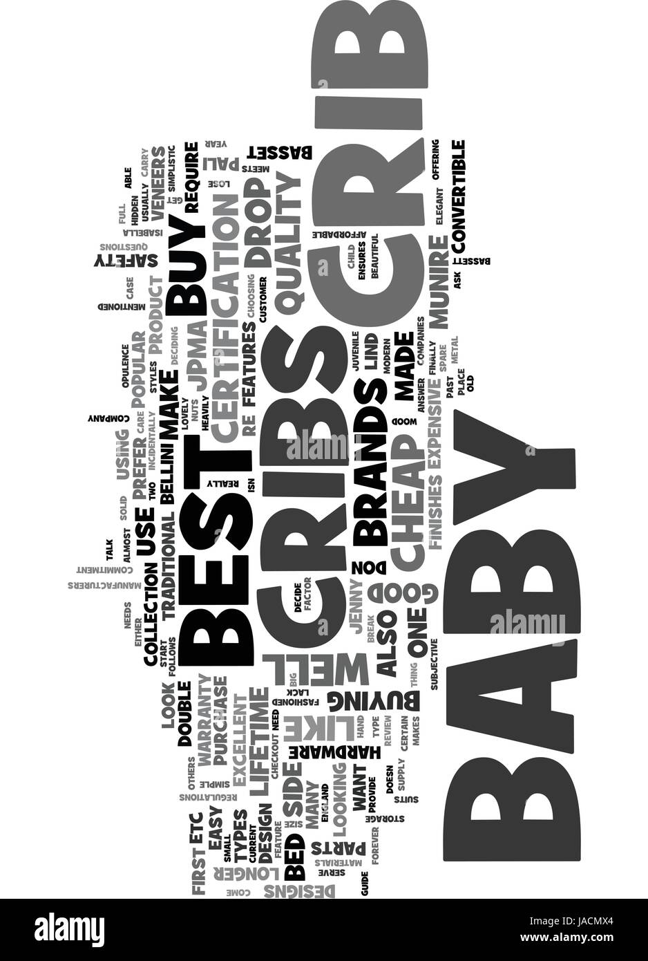 What Is The Best Baby Crib To Buy Text Word Cloud Concept Stock