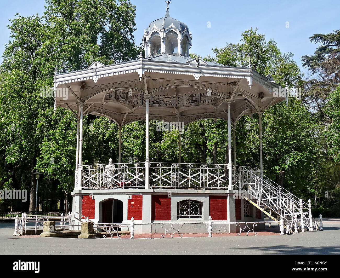 Typical 'Music House' in one of the multiple parks of Vitoria-Gasteiz, Basque Country, Alava, Spain. Stock Photo