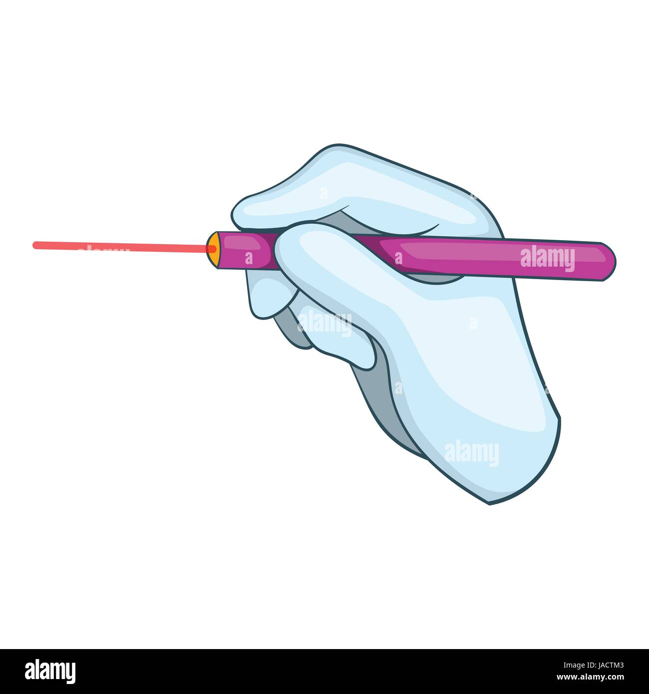Laser eye surgery procedure icon. Cartoon illustration of laser vector icon for web design Stock Vector