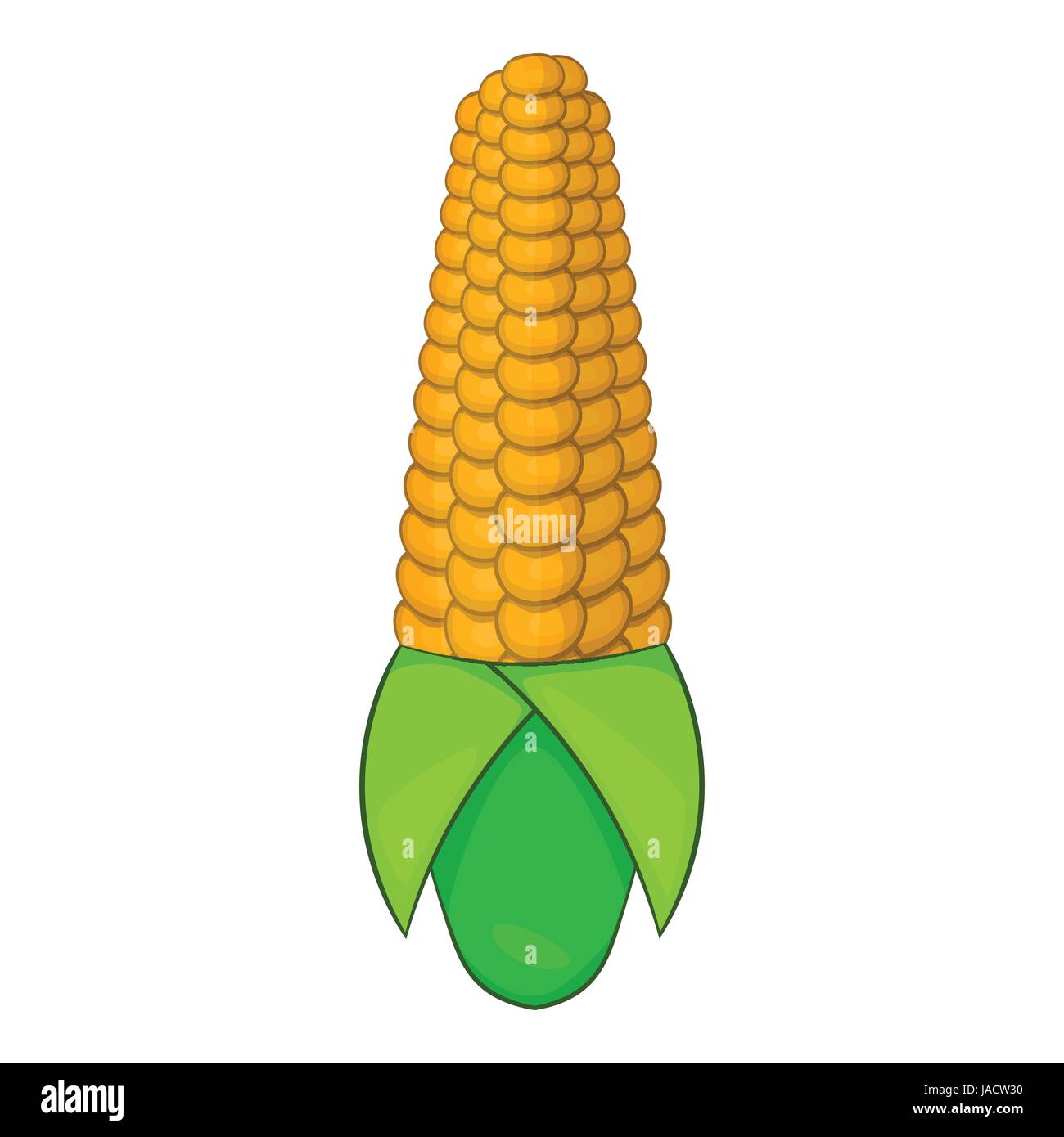 Corn cob icon. Cartoon illustration of corn vector icon for web design Stock Vector