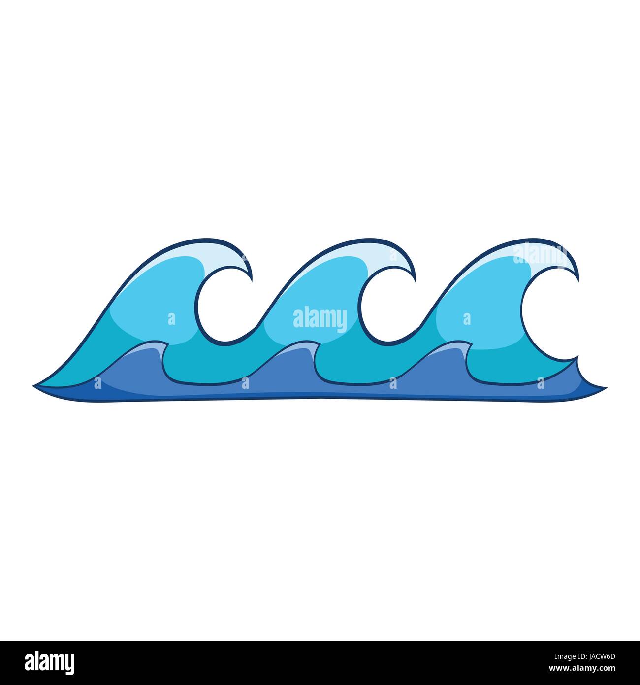 Small waves icon. Cartoon illustration of small waves vector ...