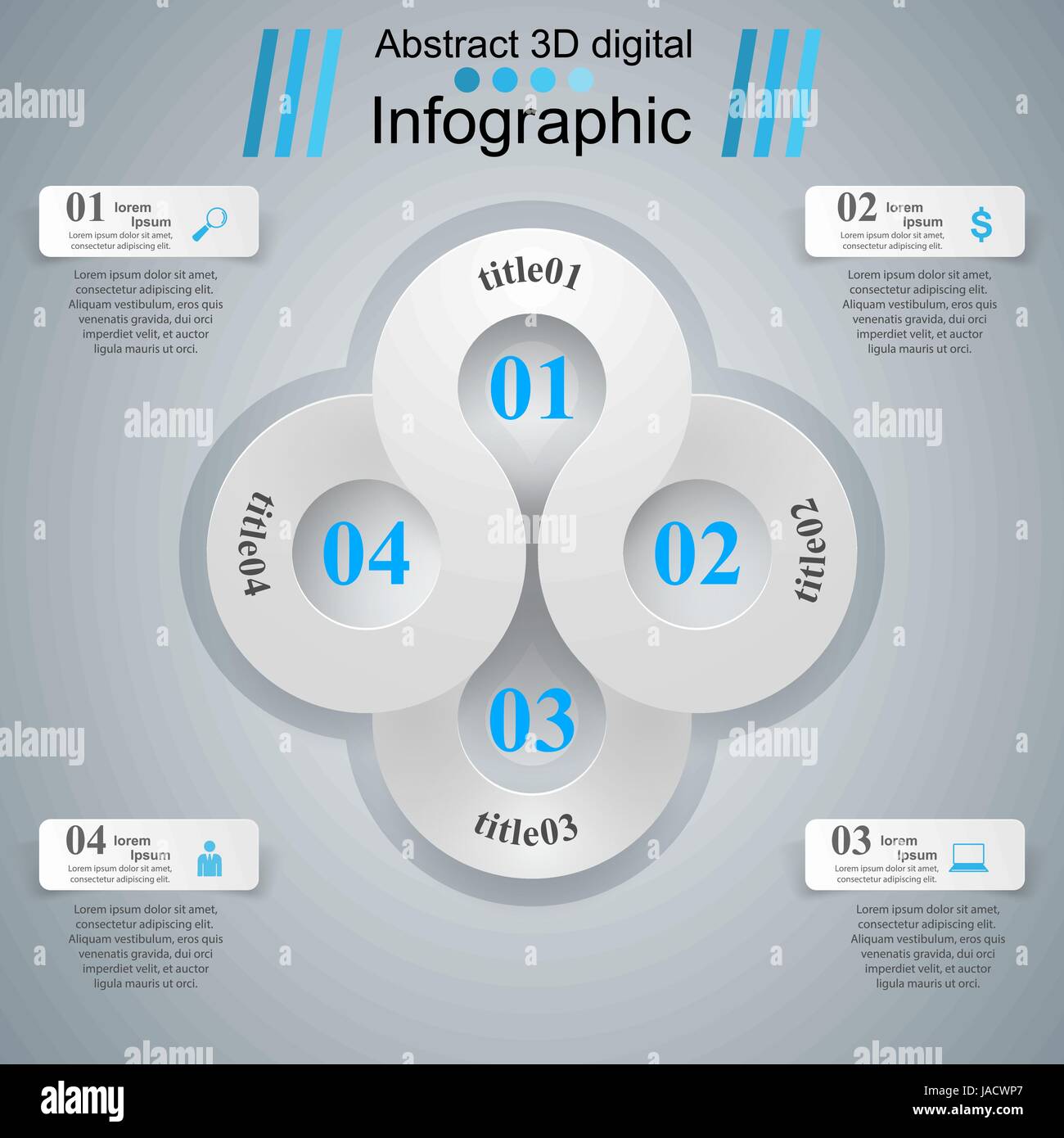 Abstract 3D digital illustration Infographic Stock Vector Image & Art ...