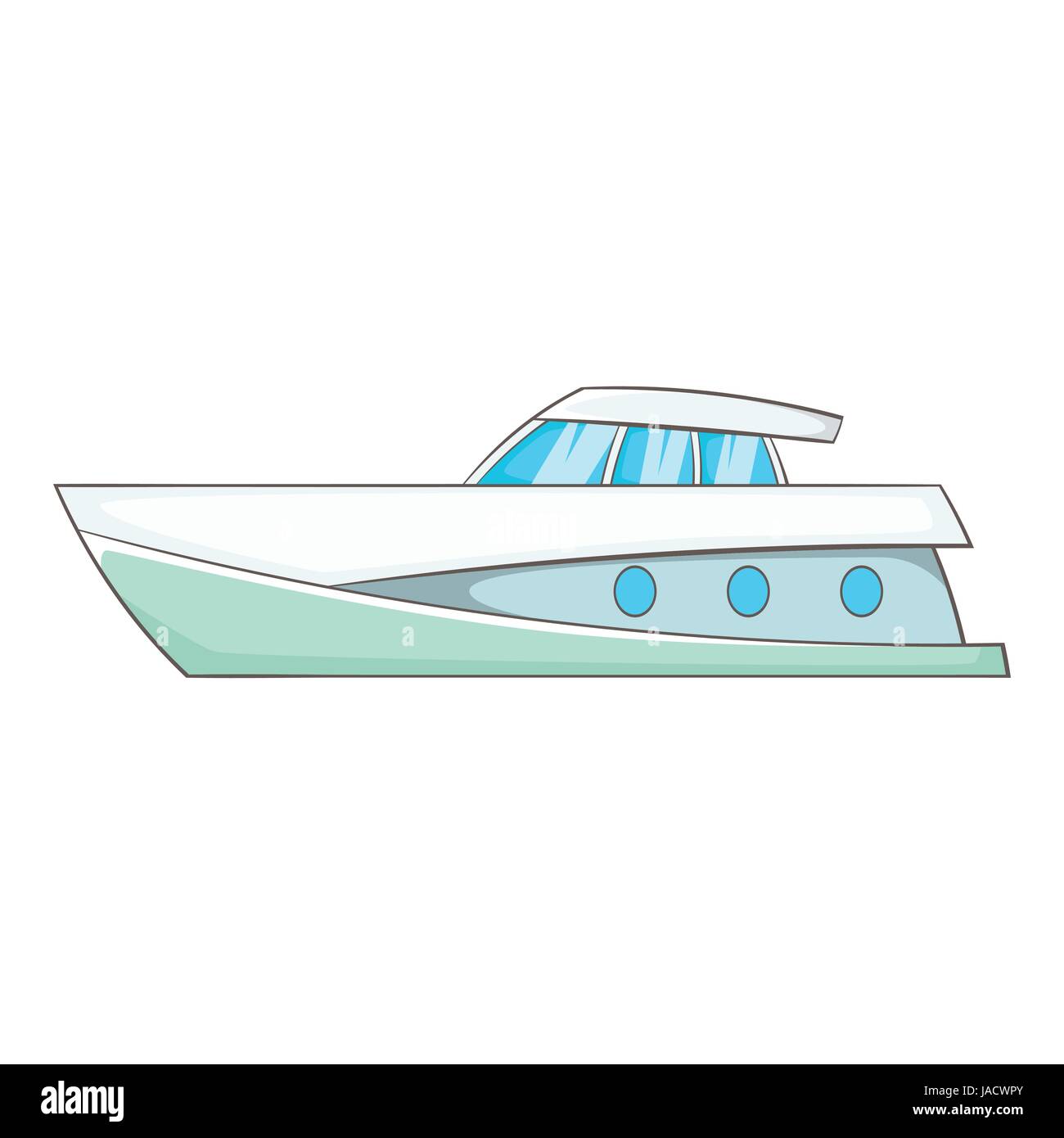 Big yacht icon. Cartoon illustration of big yacht vector icon for web ...