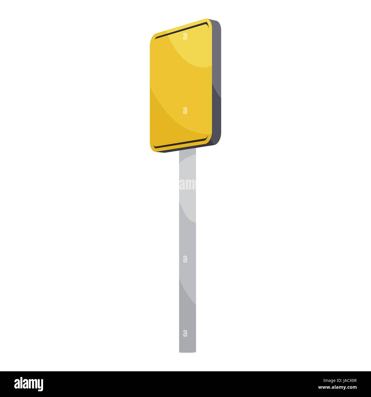 Road sign yellow square icon. Cartoon illustration of road sign yellow ...
