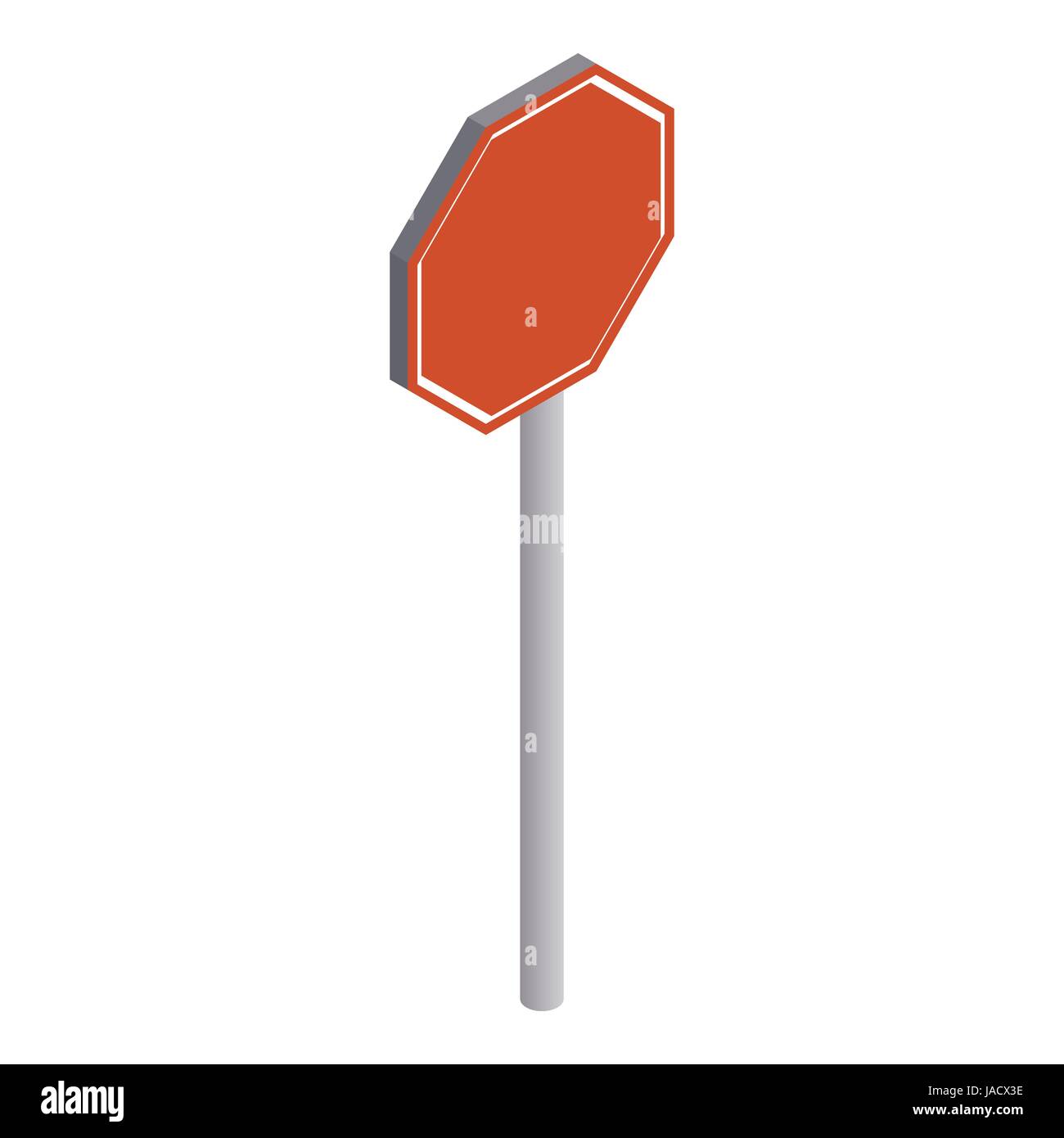 Road sign stop icon. Isometric 3d illustration of road sign stop vector ...