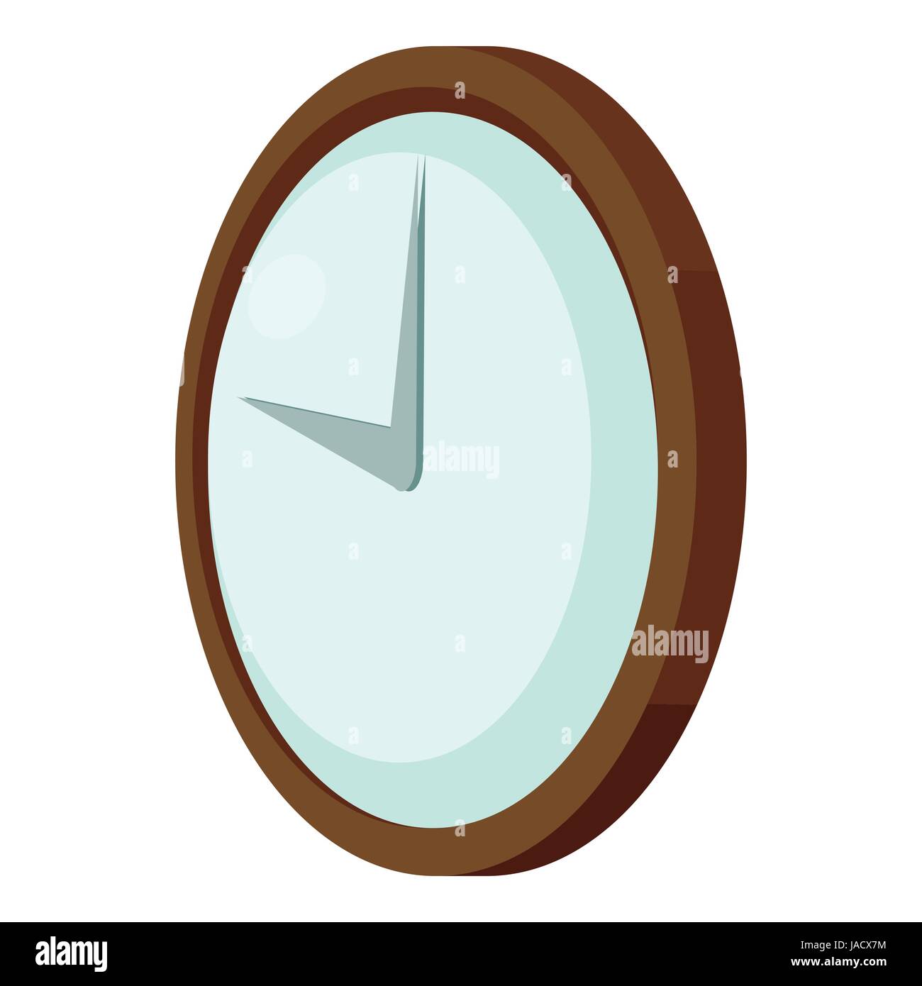 Round wall clock icon. Cartoon illustration of round wall clock vector ...