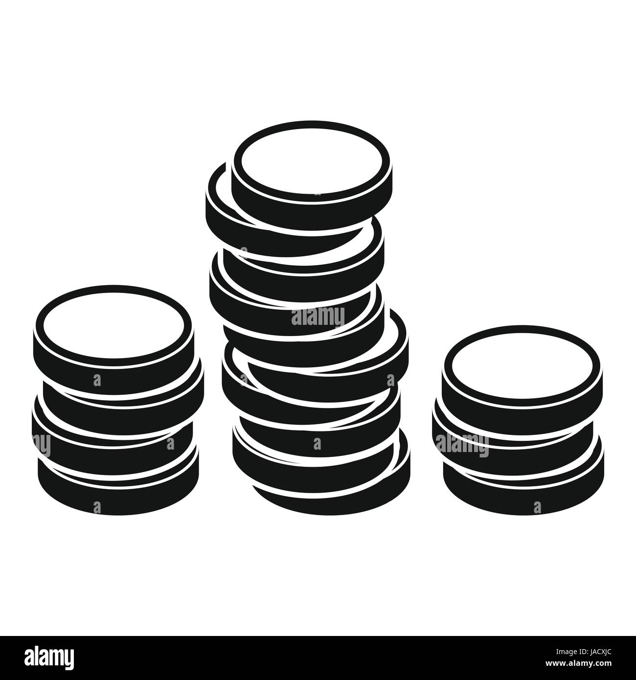 Gold coins icon. Simple illustration of gold coins vector icon for web ...