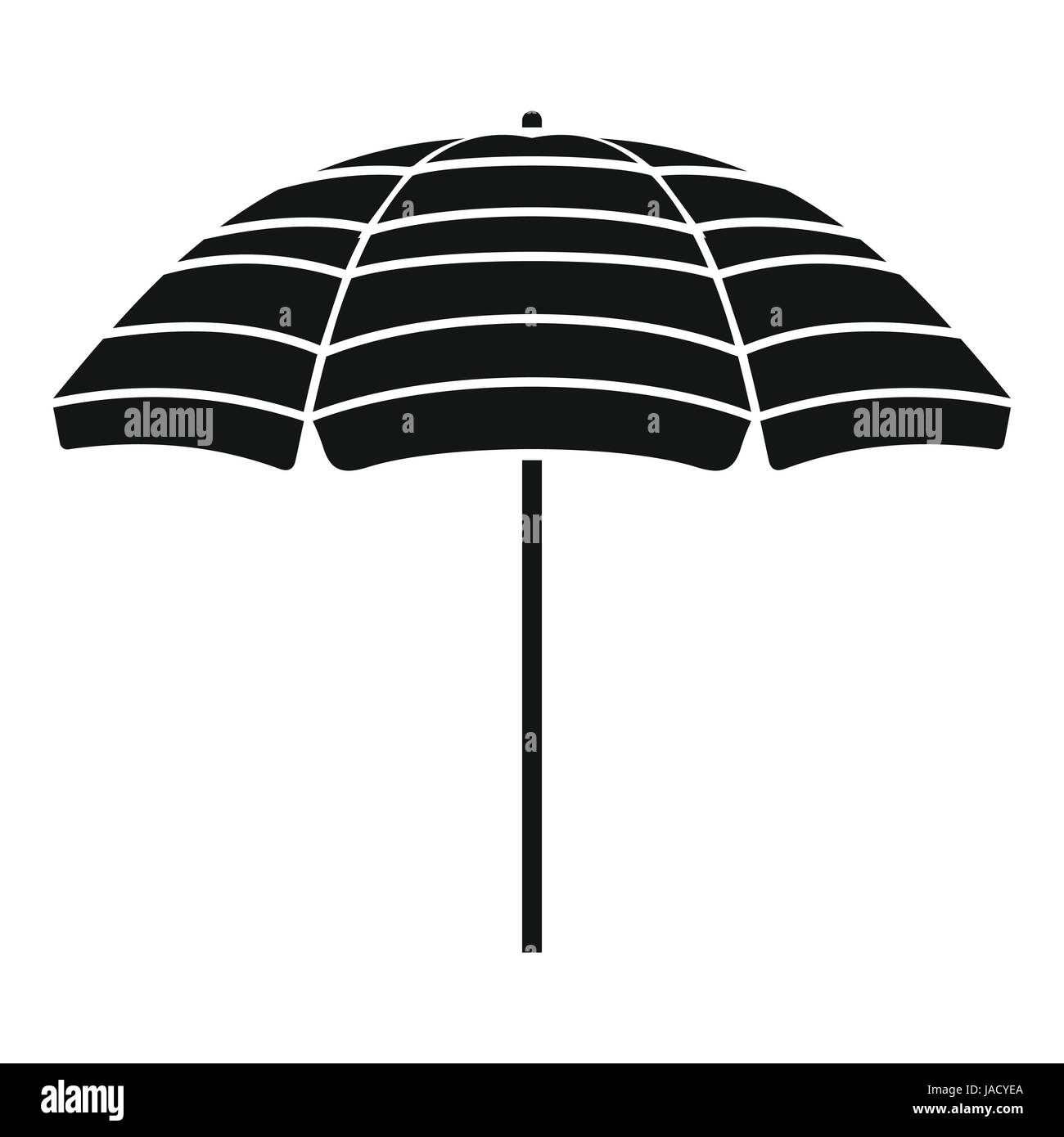 Beach umbrella icon. Simple illustration of beach umbrella vector icon ...