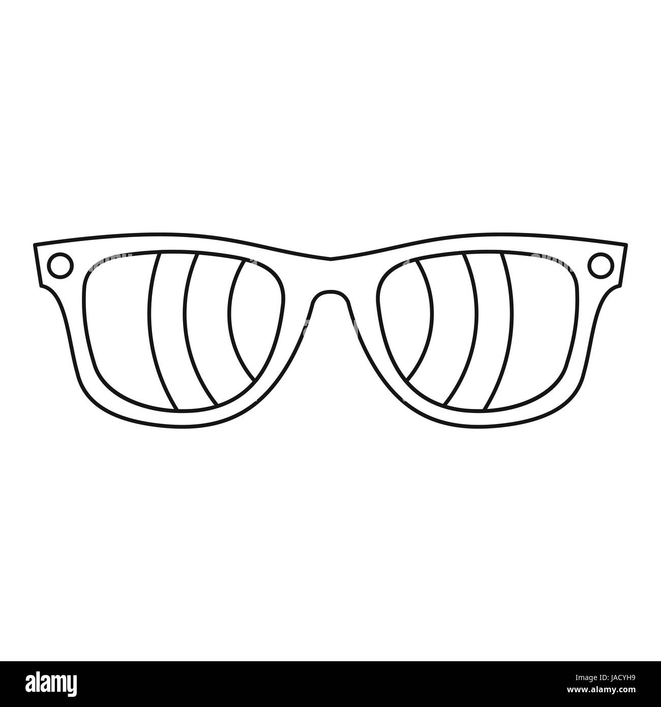 Sunglasses icon. Outline illustration of sunglasses vector icon for web Stock Vector Image & Art