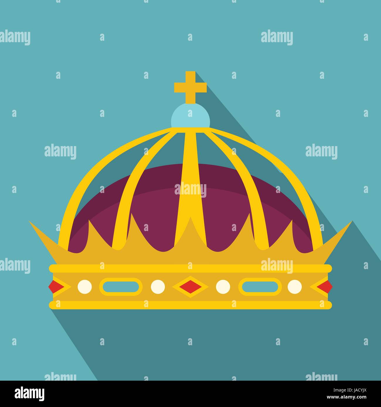 Crown icon. Flat illustration of crown icon for web Stock Vector Image ...
