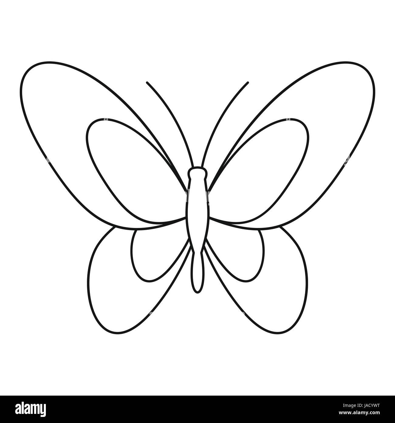 Beautiful butterfly icon. Outline illustration of beautiful ...