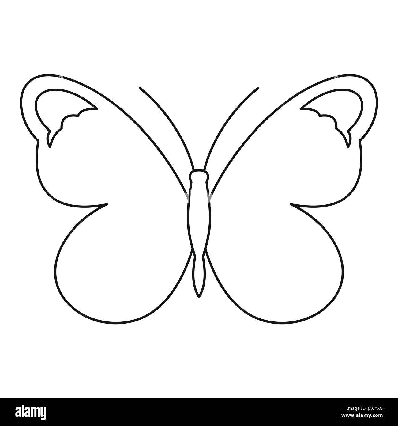 Nice butterfly icon. Outline illustration of nice butterfly vector icon ...
