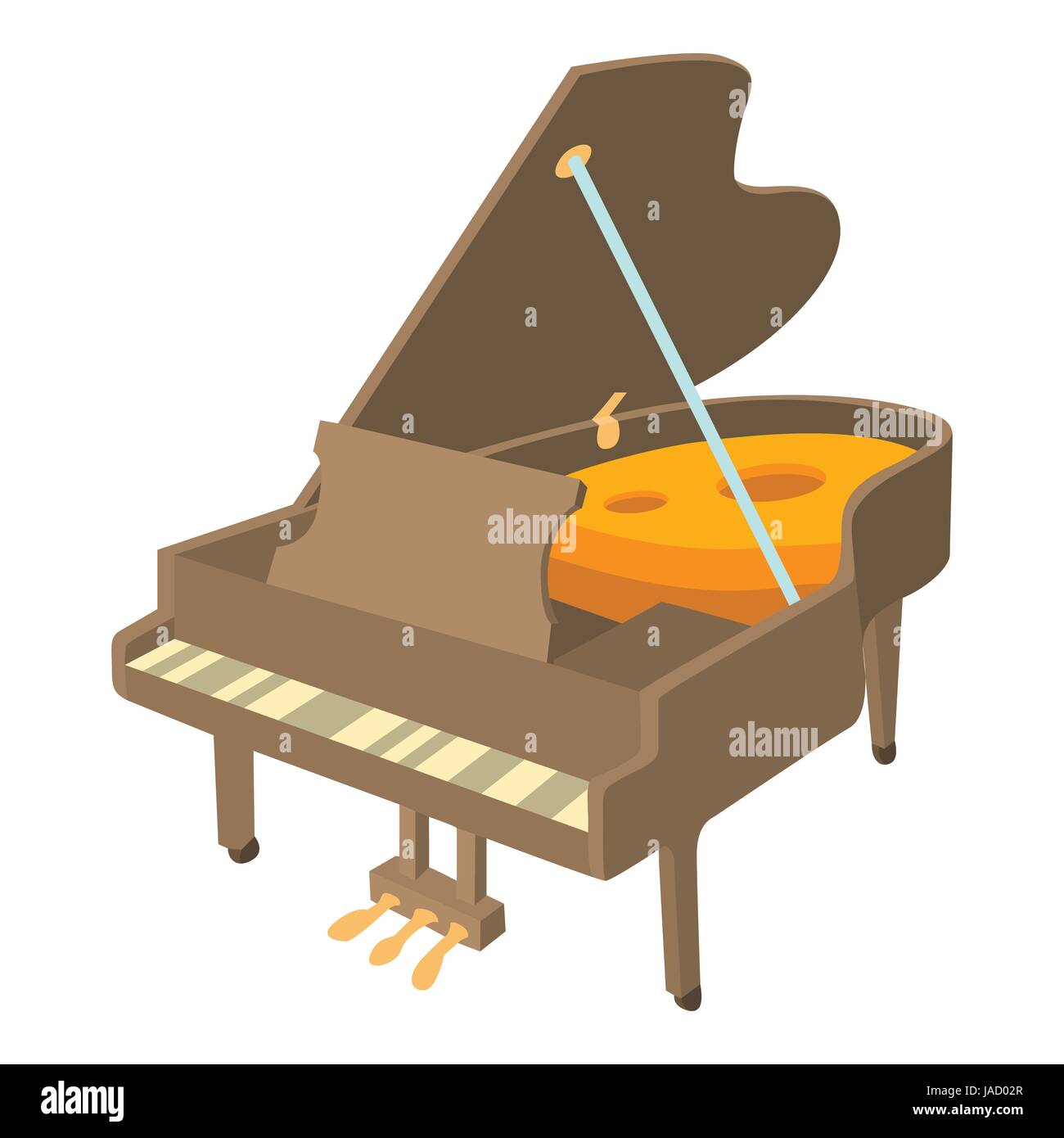 Grand piano icon. Isometric illustration of grand piano vector icon for ...
