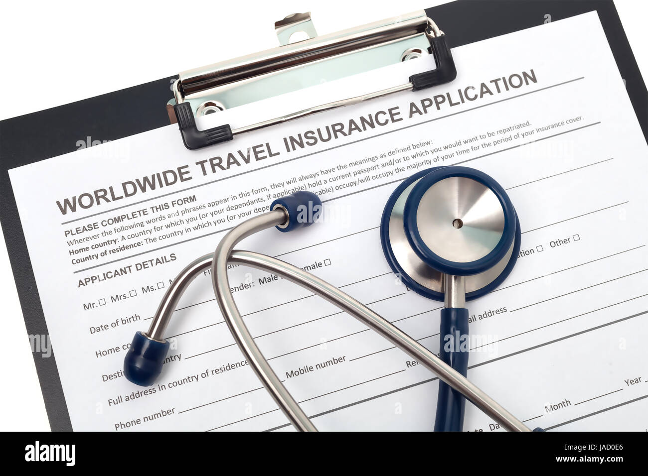 international travel medical insurance application with