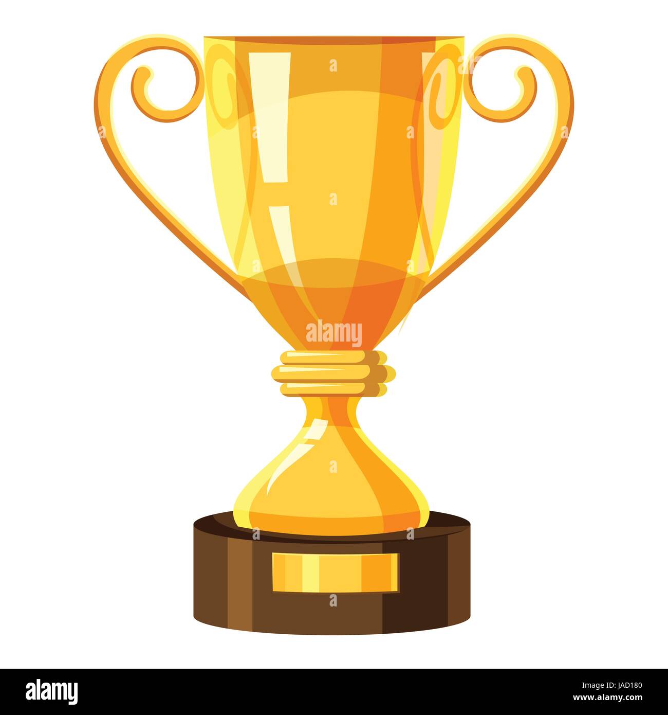 Gold trophy cup icon. Isometric 3d illustration of trophy cup vector
