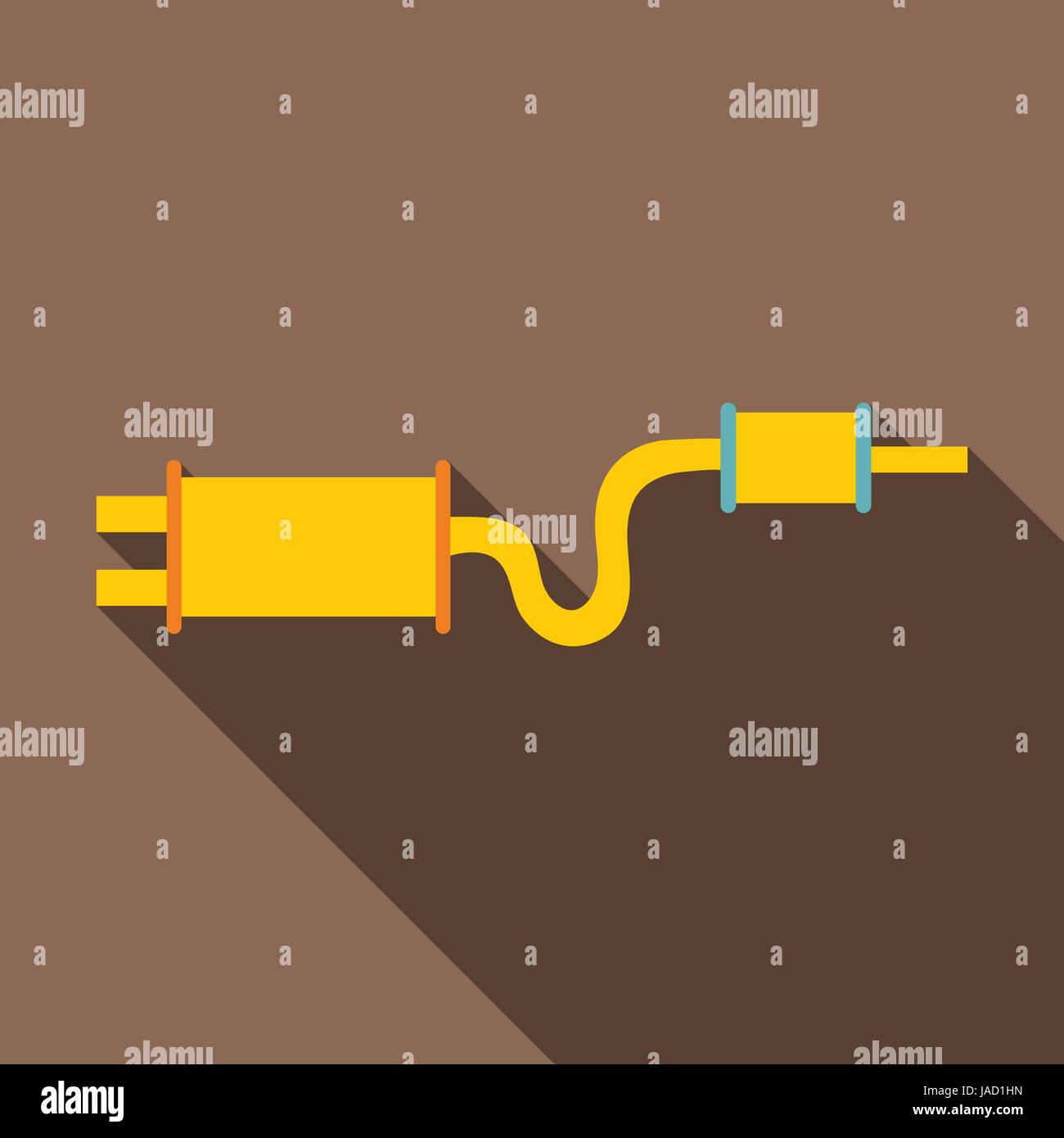 Car exhaust pipe muffler icon. Flat illustration of car exhaust pipe ...