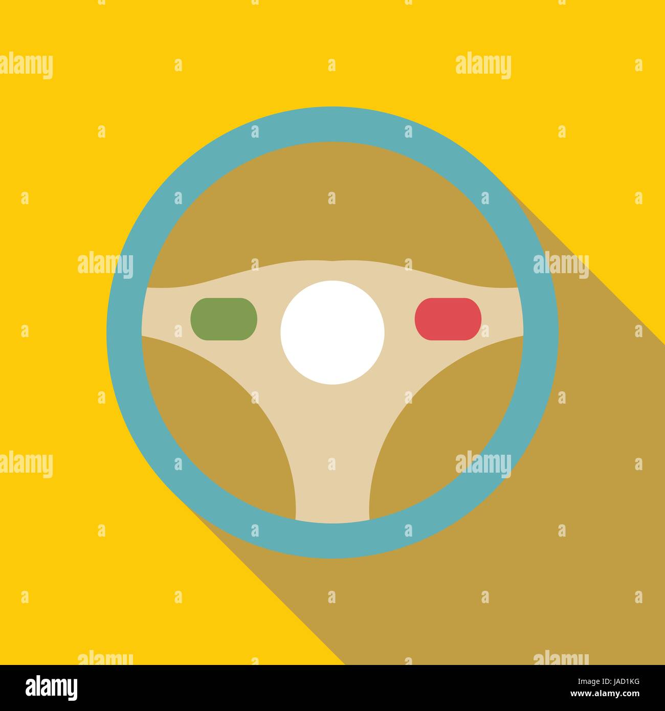Steering wheel icon. Flat illustration of steering wheel vector icon