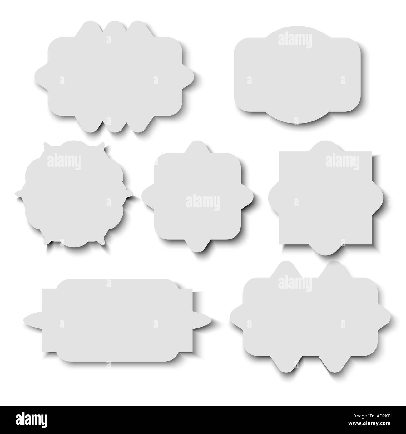 Blank sticker template over white background Stock Vector