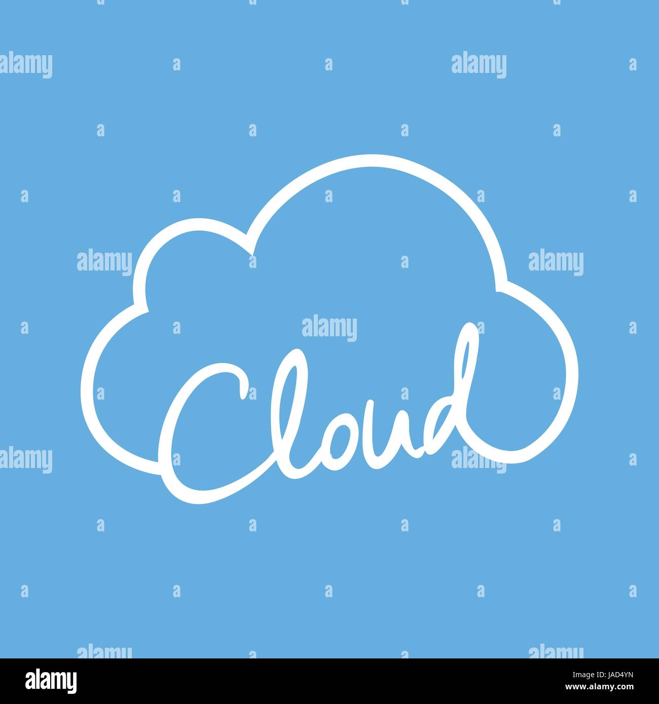 Cloud Business Technology, vector illustration Stock Vector