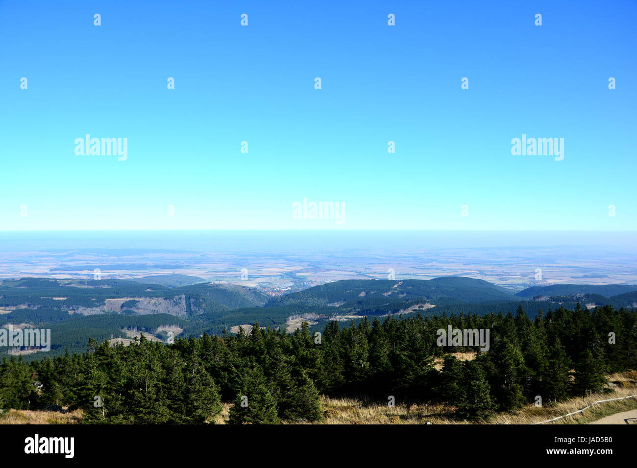 view from summit of the brocken Stock Photo