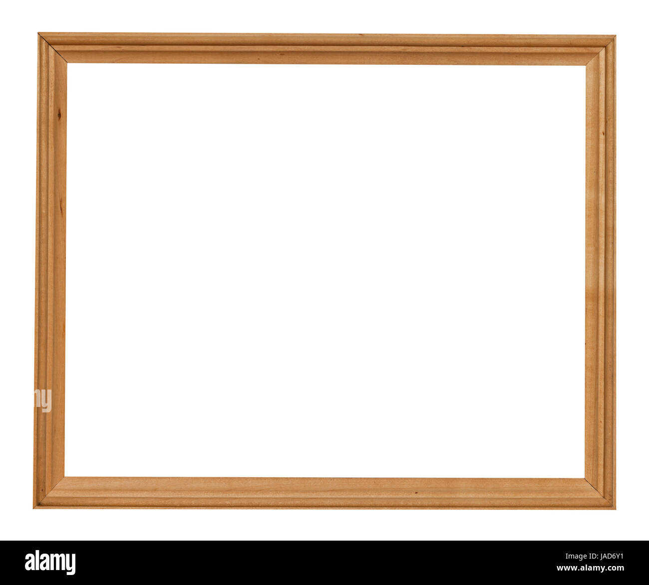 narrow brown wooden picture frame isolated on white background Stock ...