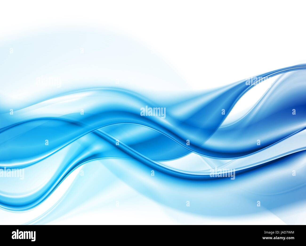 Abstract blue smooth waves. Vector background eps 10 Stock Photo - Alamy
