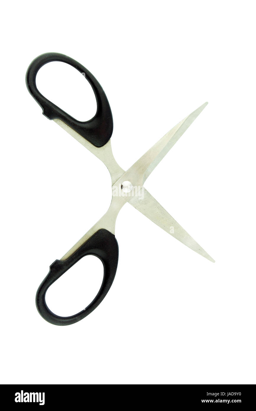 open scissors isolated on white background (with clipping work path