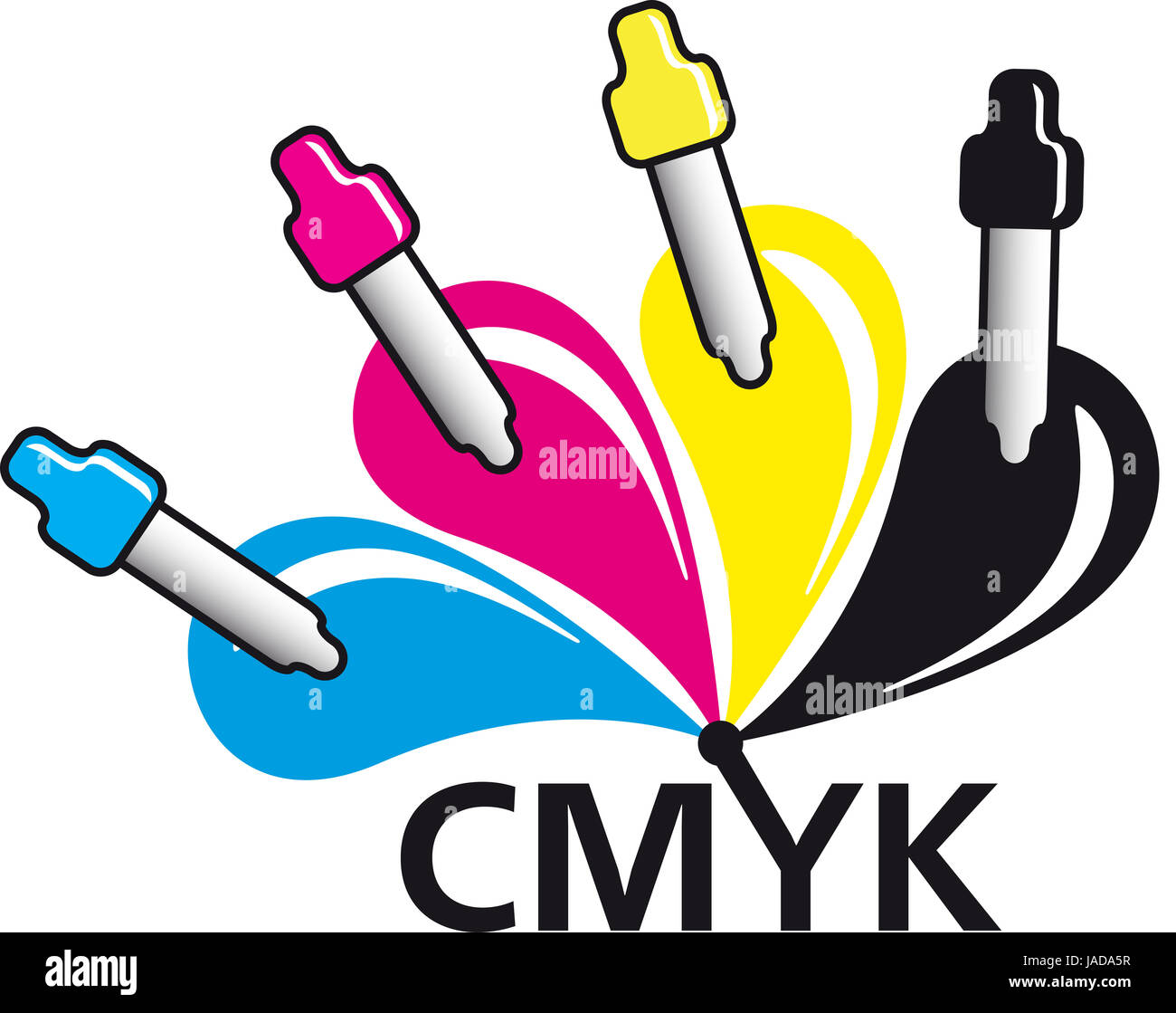 Color CMYK Icon Set Stock Photo - Alamy
