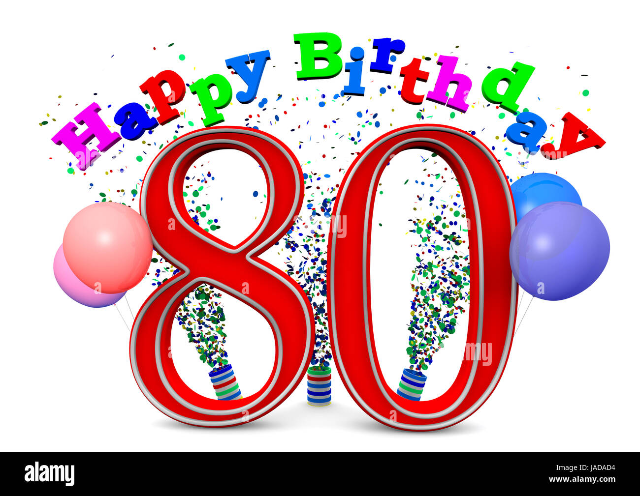 happy 80th birthday clipart