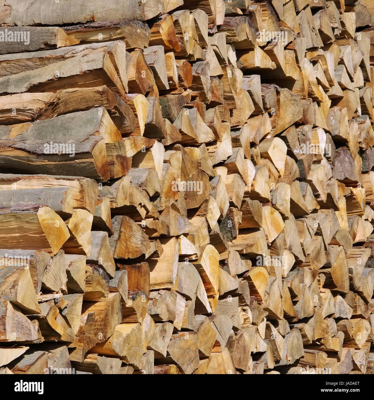 Holzstapel - stack of wood 43 Stock Photo