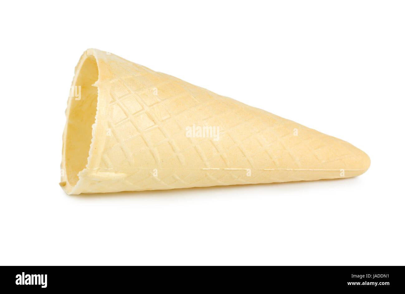 Waffle cone for ice cream, isolated on a white background Stock Photo ...