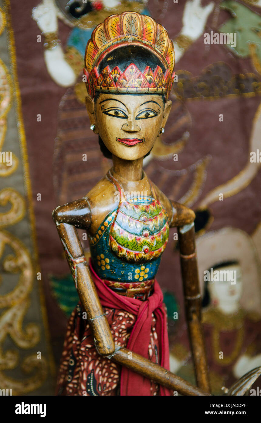 traditional wooden puppet detail in ubud bali indonesia Stock Photo Alamy