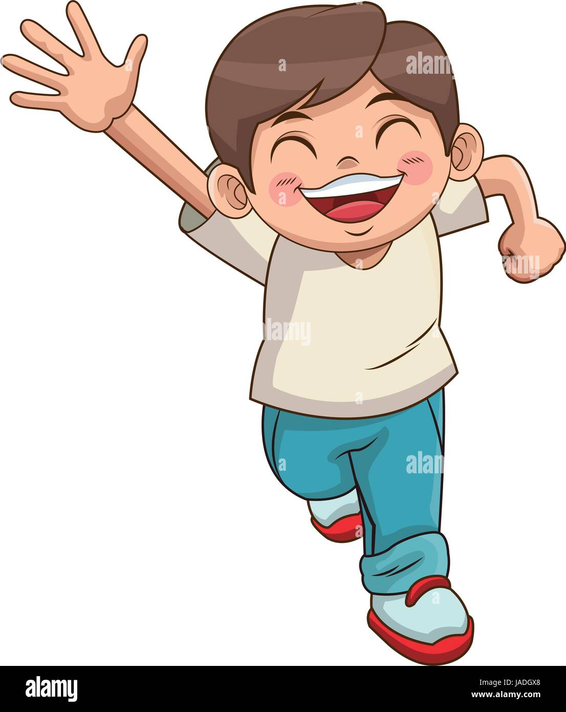 happy boy cartoon kid emotion smile image Stock Vector Image & Art - Alamy