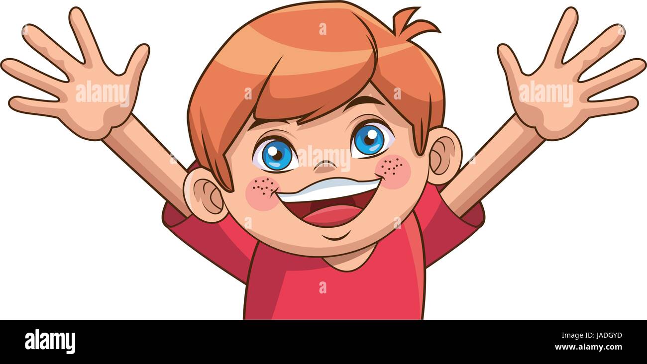 happy boy cartoon kid emotion smile image Stock Vector Image & Art - Alamy