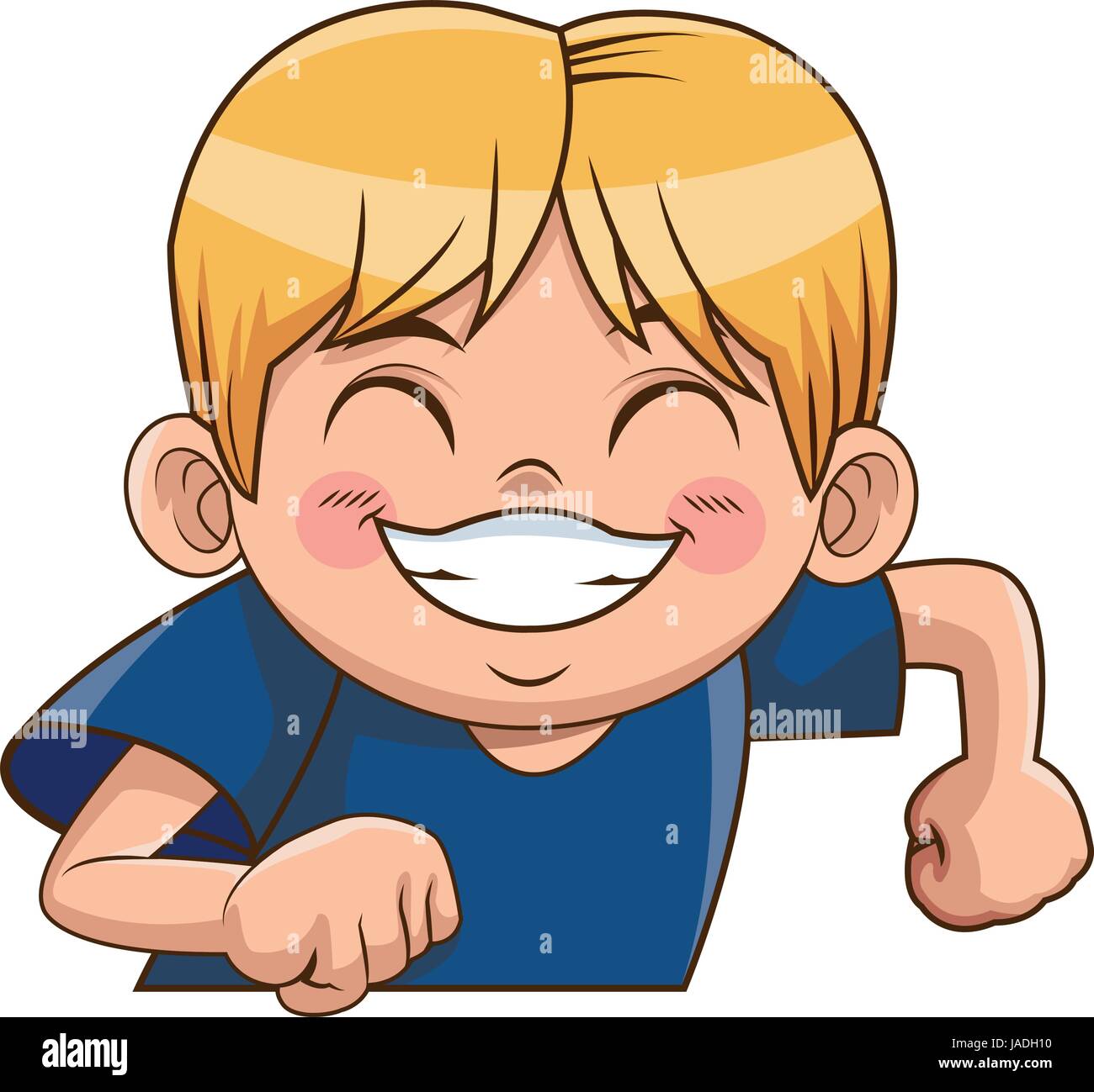cute boy character comic young happy icon Stock Vector Image & Art - Alamy