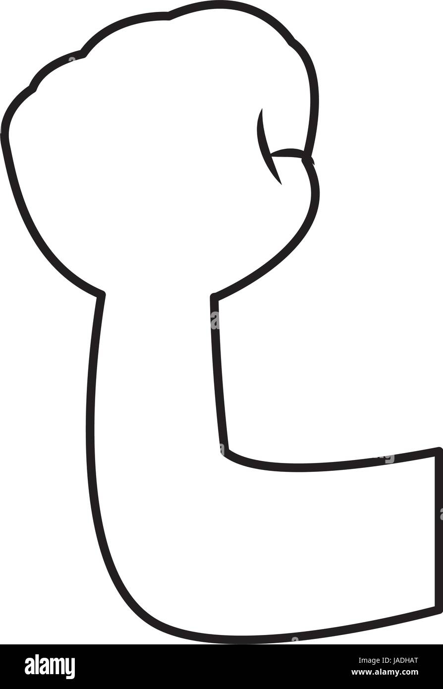 cartoon arm hand fist comic image Stock Vector Art & Illustration