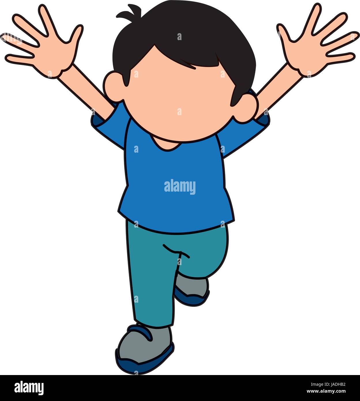 cute boy character comic young happy icon Stock Vector Image & Art - Alamy
