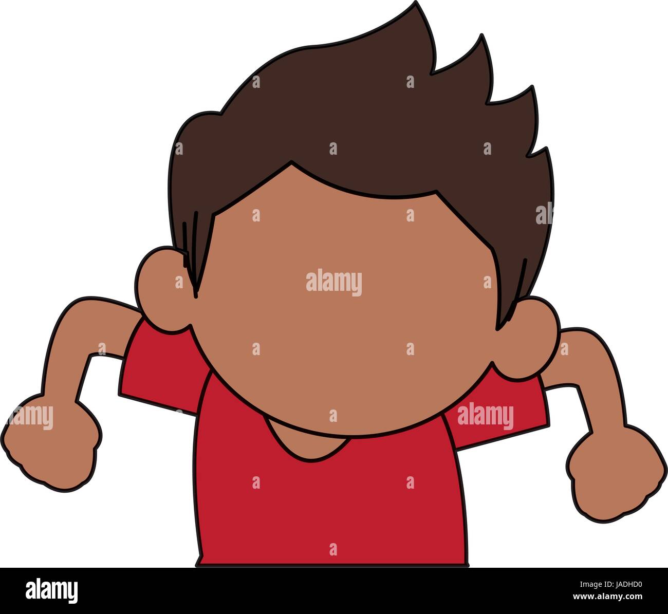 cute boy character comic young happy icon Stock Vector Image & Art - Alamy