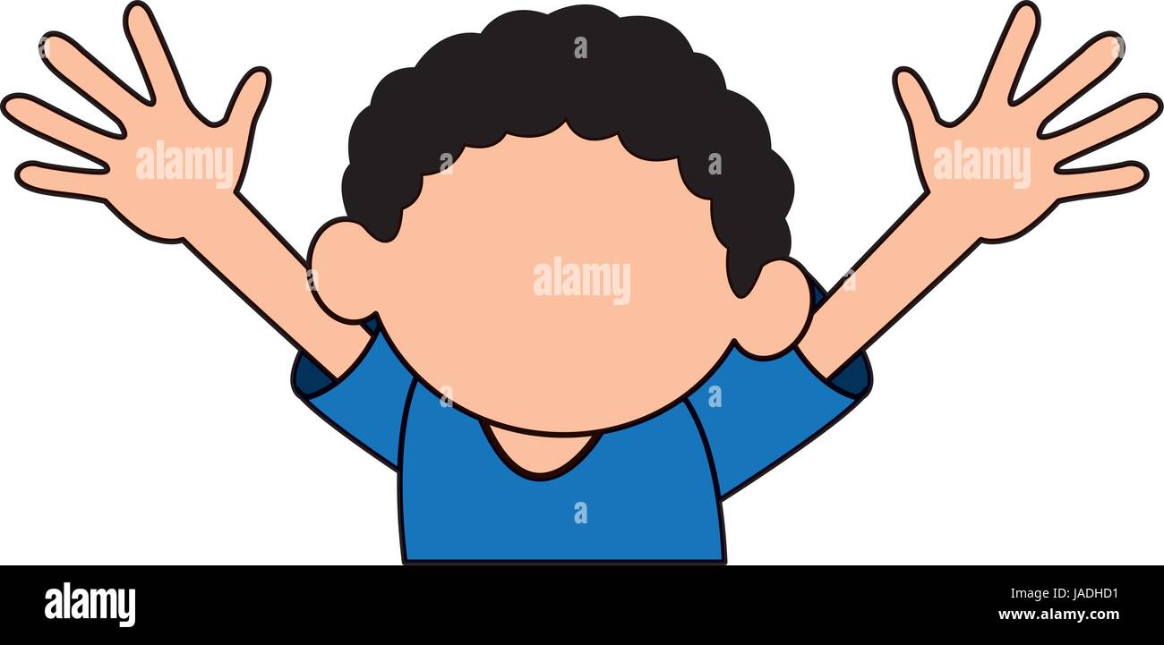 cute boy character comic young happy icon Stock Vector Image & Art - Alamy