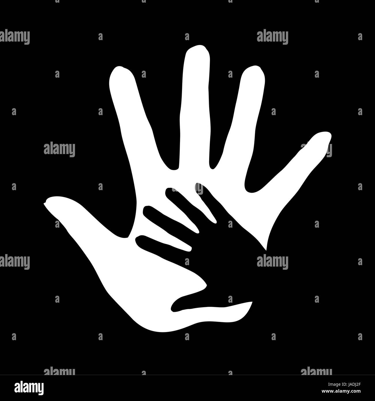 Helping Hand Illustration Black and White Stock Photos & Images - Alamy