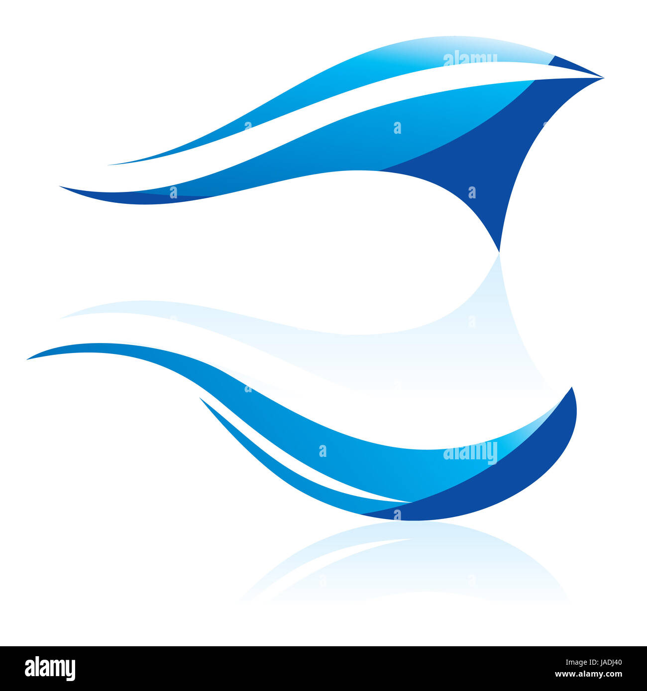 Vector illustration of abstract blue waves on white background #4 Stock ...