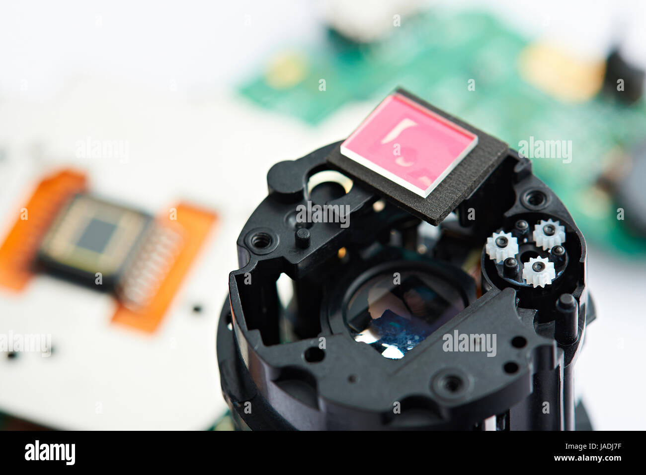 Repair camera lens closeup. DSLR camera lens fixing service Stock Photo Alamy
