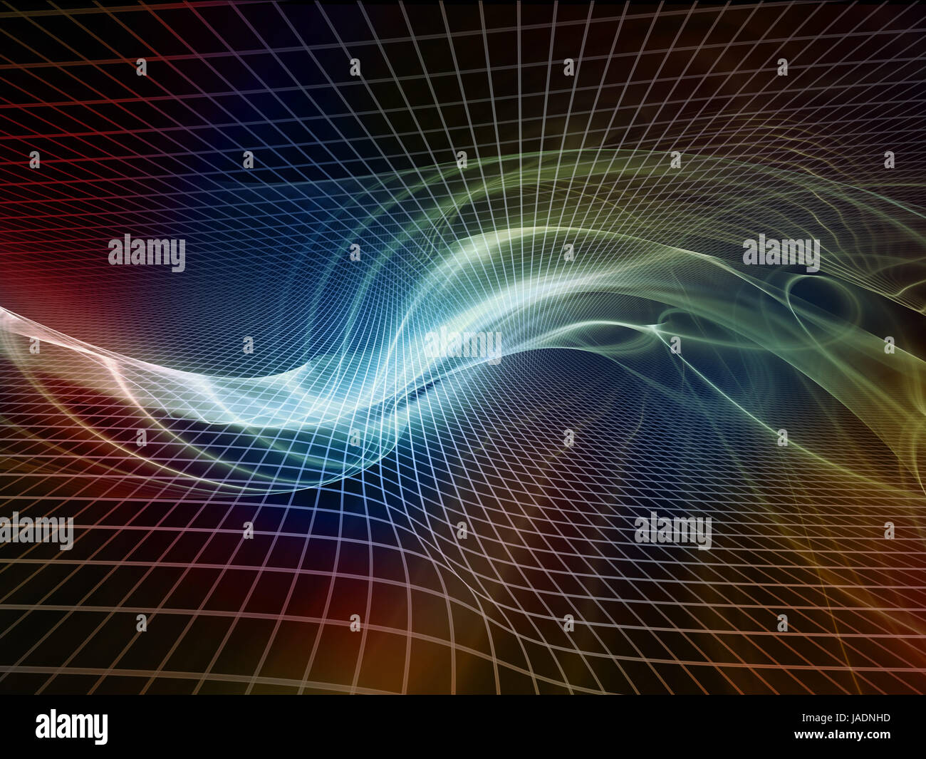 Fractal Realms series. Composition of fractal elements, grids and ...