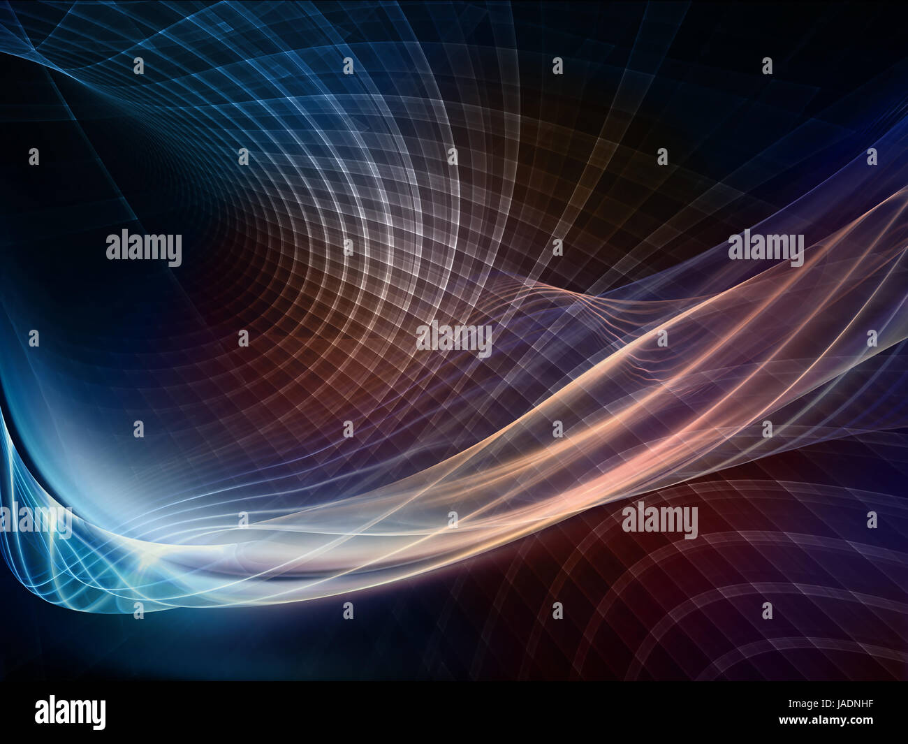 Fractal Realms series. Composition of fractal elements, grids and ...