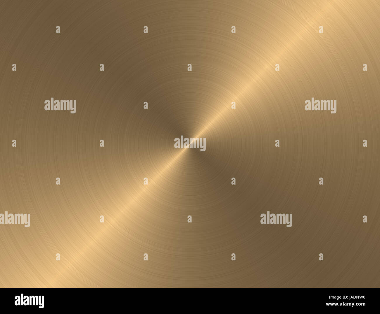 Gold metal background with realistic circular brushed texture Stock Photo