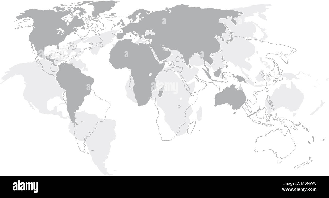 World map - Continents Stock Photo - Alamy